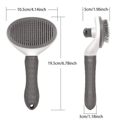 Pet Dog Brush & Cat Comb Self-Cleaning Grooming Tool