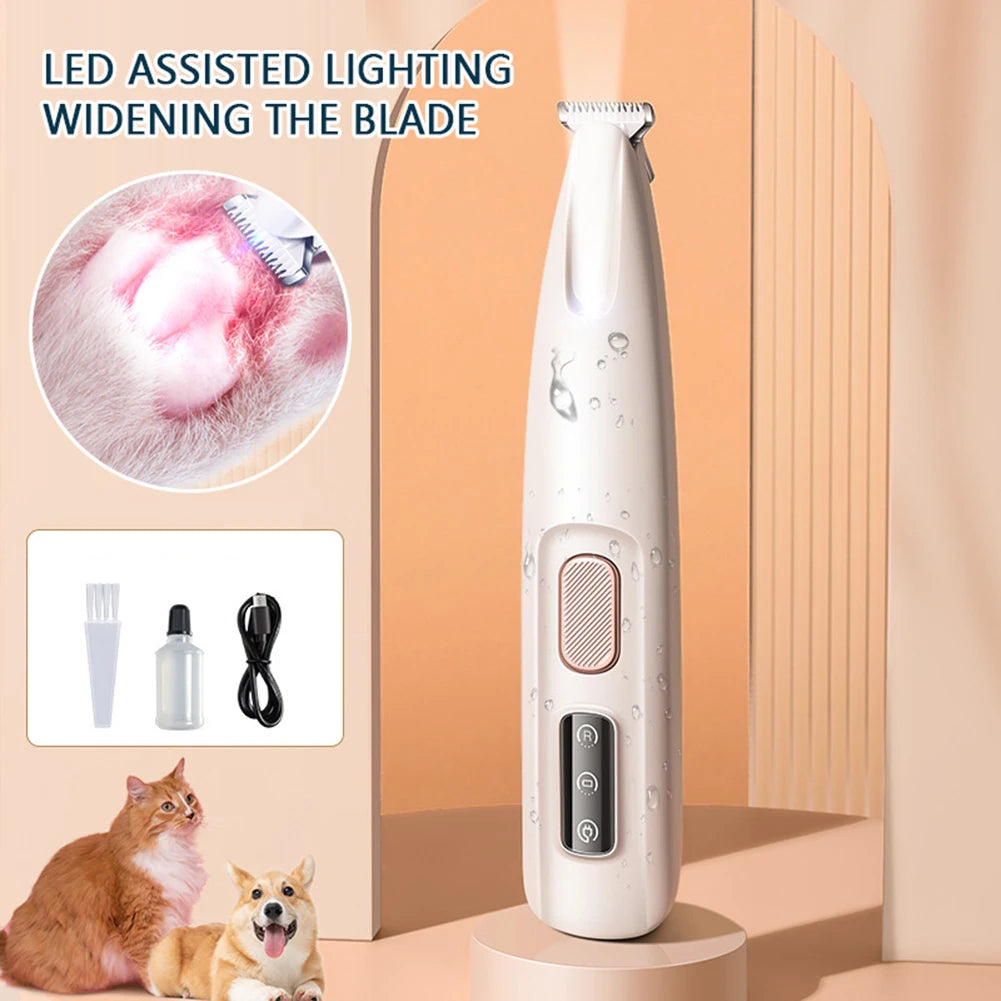 Portable Dog Paw Trimmer with LED Light