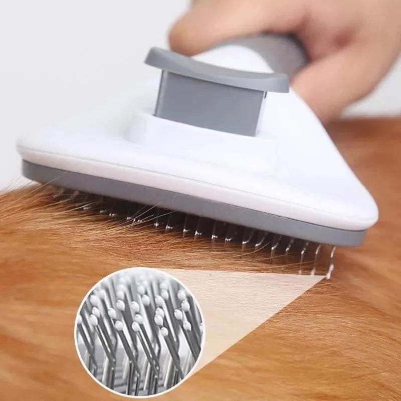 Pet Dog Brush & Cat Comb Self-Cleaning Grooming Tool