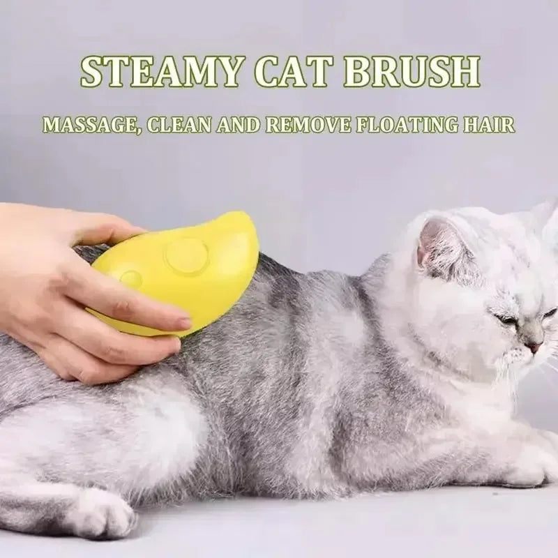 3-in-1 Cat Steamy Brush for Pets