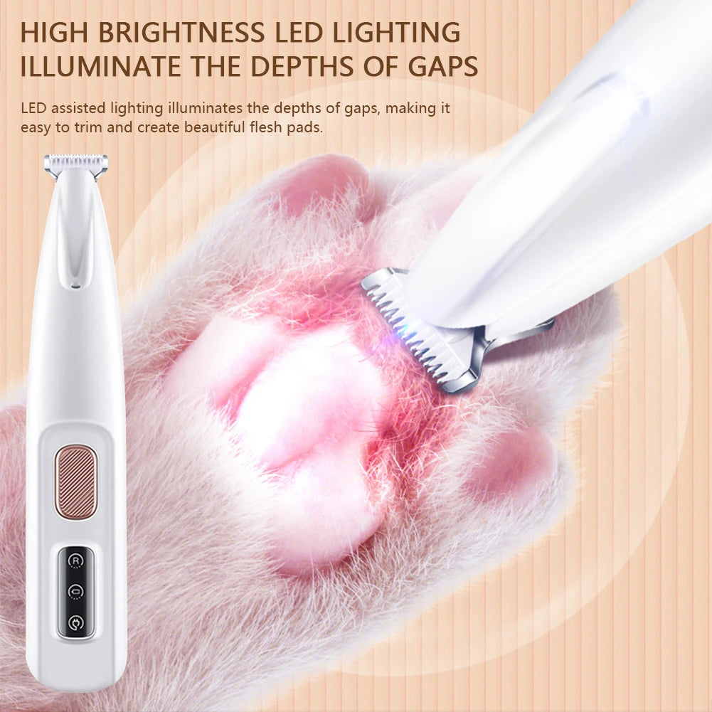 Portable Dog Paw Trimmer with LED Light