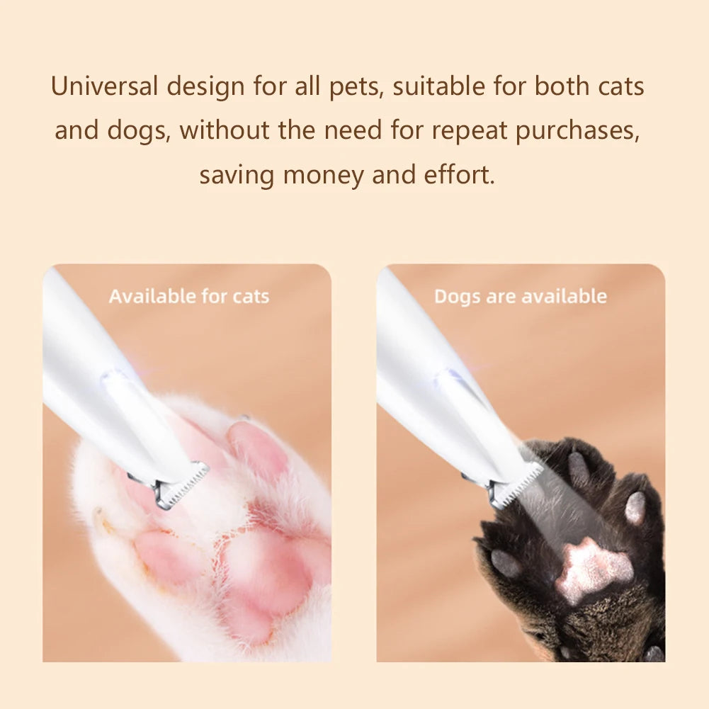 Portable Dog Paw Trimmer with LED Light